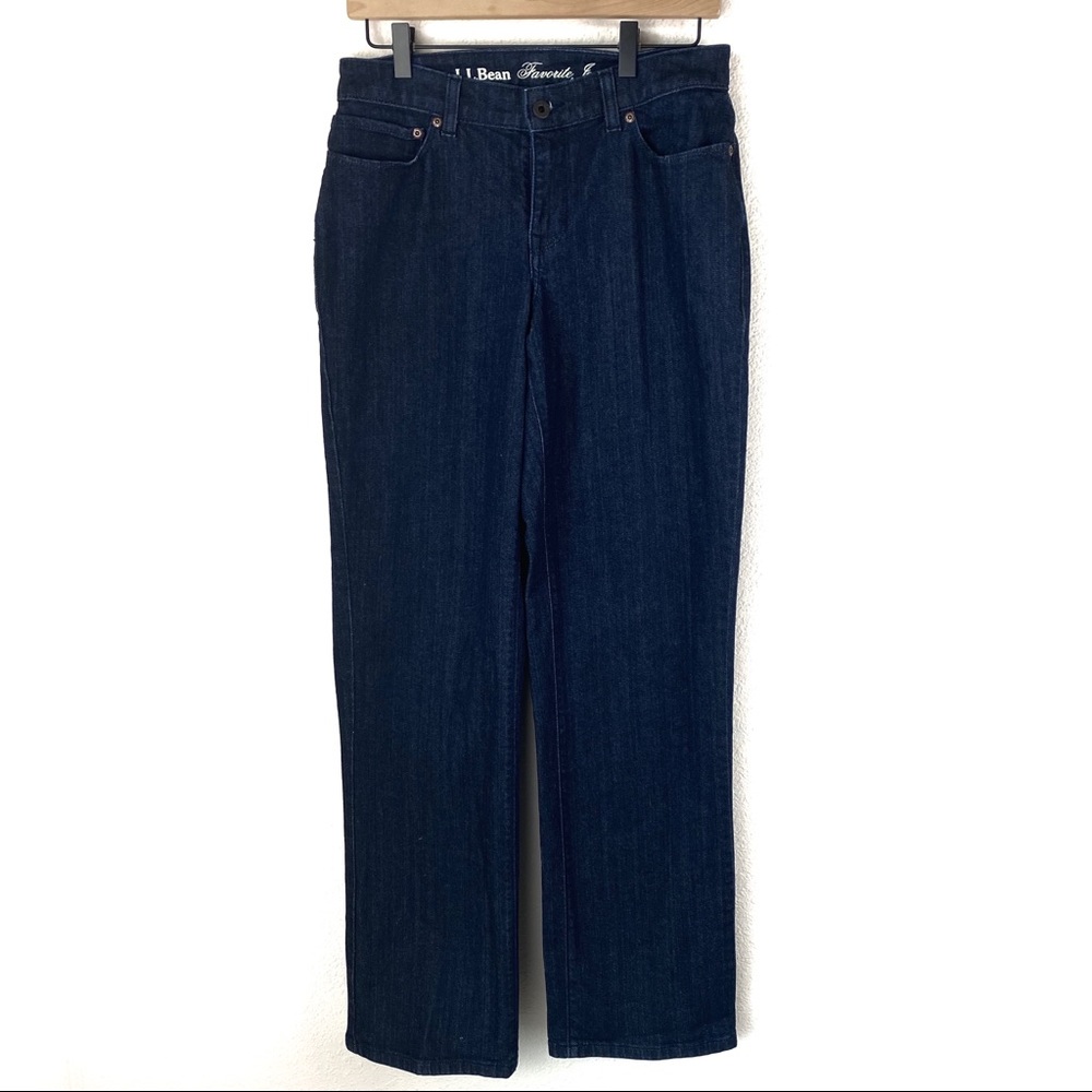 LL Bean Favorite Jeans Curvy Fit Dark 4 M/T Tall
